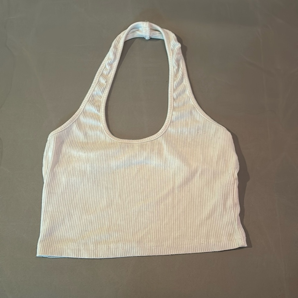 White halter top